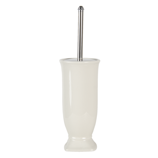 Clayre & Eef | WC Borstel met Houder Wit ø 12x26 cm | 64736