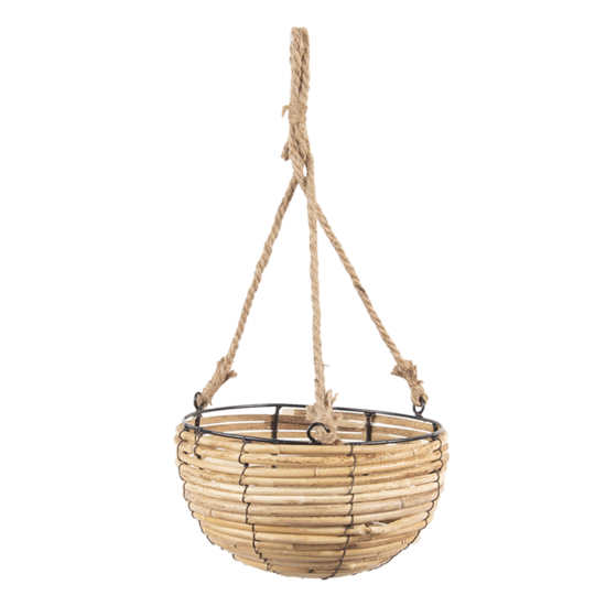 Clayre & Eef | Plantenhanger Binnen Set van 3 Bruin ø 28x15 / 24x14 / 20x11 cm | 6RO0511