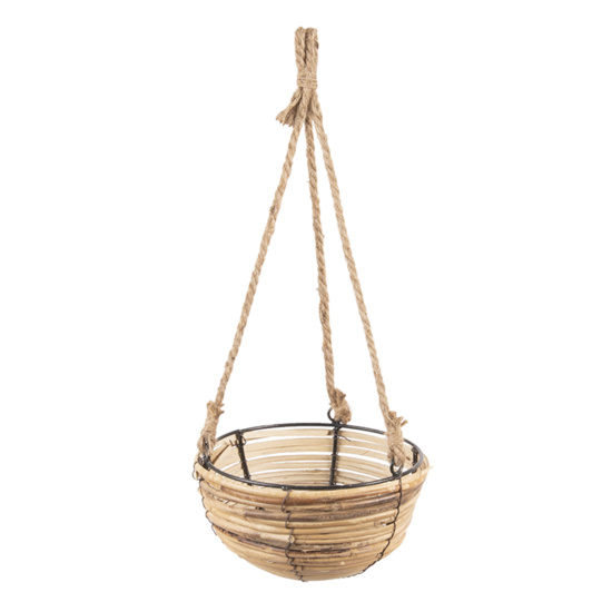 Clayre & Eef | Plantenhanger Binnen Set van 3 Bruin ø 28x15 / 24x14 / 20x11 cm | 6RO0511