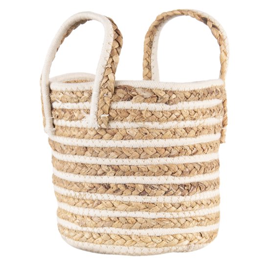 Clayre & Eef | Opbergmanden Set van 3 Beige, Bruin ø21x20 cm | 6RO0514