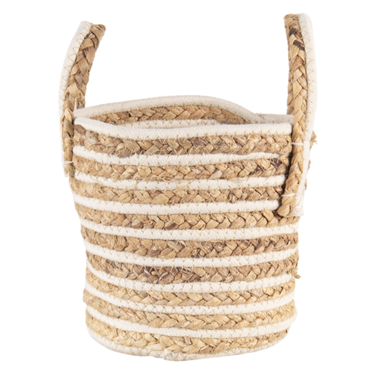 Clayre & Eef | Opbergmanden Set van 3 Beige, Bruin ø21x20 cm | 6RO0514