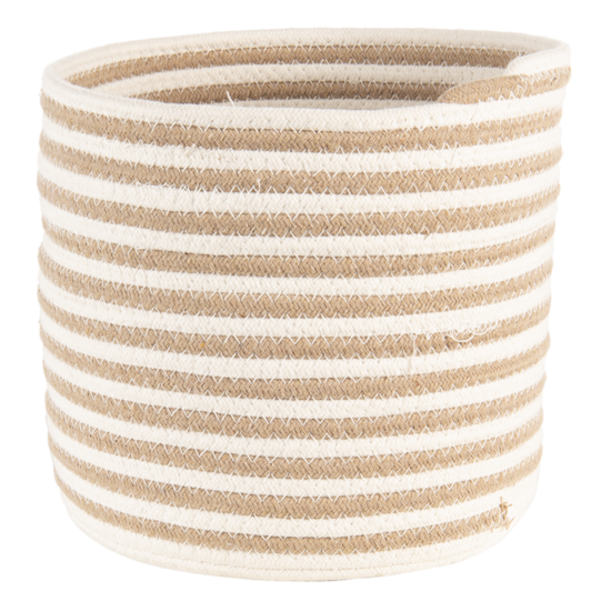 Clayre & Eef | Opbergmanden Set van 3 Beige, Bruin ø 26x21 / ø 26x21 / ø 19x18 cm | 6RO0517