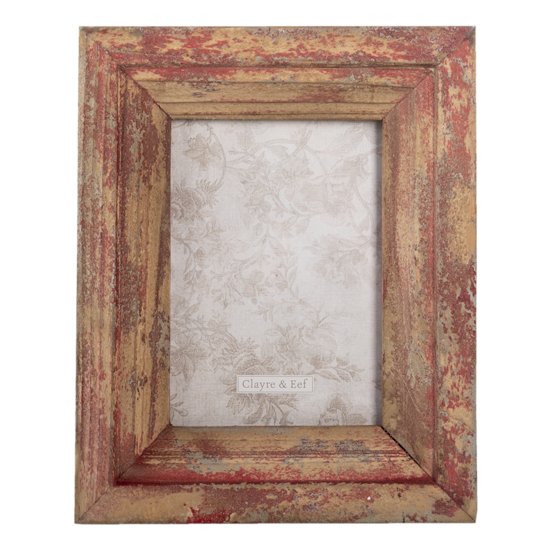 Clayre & Eef | Fotolijst Rood 26x3x21 cm / 15x20 cm | 2F0795