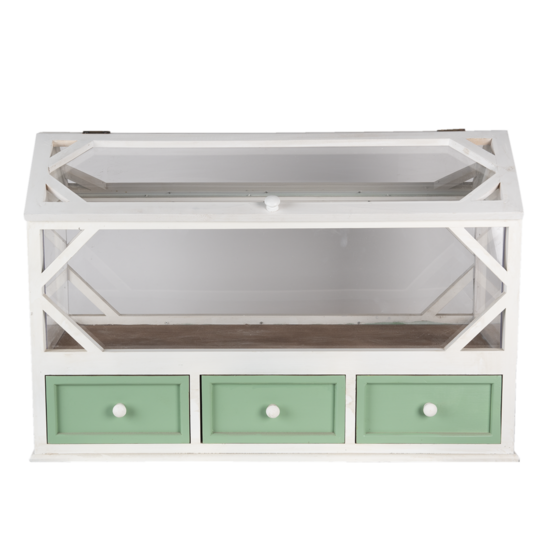 Clayre & Eef | Decoratie Kweekkasje Wit 76x33x51 cm | 5H0471