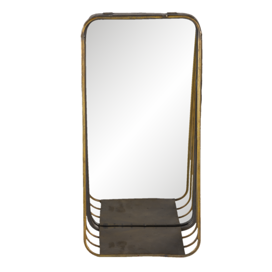 Clayre & Eef | Wandspiegel Koperkleurig 19x11x39 cm | 62S222
