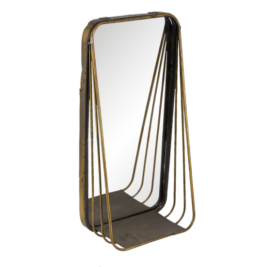 Clayre & Eef | Wandspiegel Koperkleurig 19x11x39 cm | 62S222