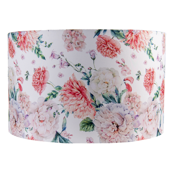 Clayre & Eef | Lampenkap Hanglamp Wit, Roze ø 45x28 cm / E27 | 6LAK0501
