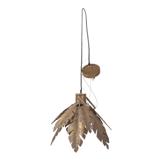 Clayre & Eef | Hanglamp Bladeren Goudkleurig ø 45x31 cm E27/max 1x40W | 6LMP711