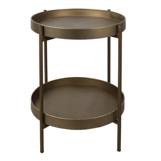 Clayre & Eef | Bijzettafel Koperkleurig ø 52x60 cm | 5Y0882