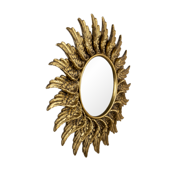 Clayre & Eef | Wandspiegel Goudkleurig ø 47x3 cm | 62S229
