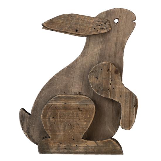 Clayre & Eef | Decoratie Beeld Konijn Bruin 20x12x26 cm | 6H2022