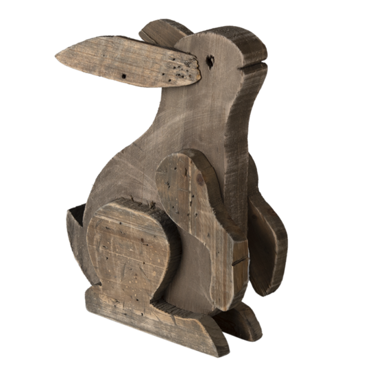 Clayre & Eef | Decoratie Beeld Konijn Bruin 20x12x26 cm | 6H2022