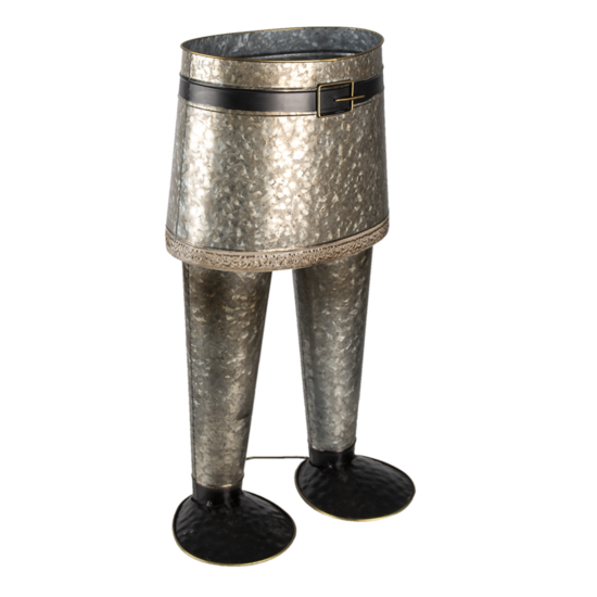 Clayre & Eef | Bloempot Binnen Broek Grijs 35x23x60 cm | 5Y0951