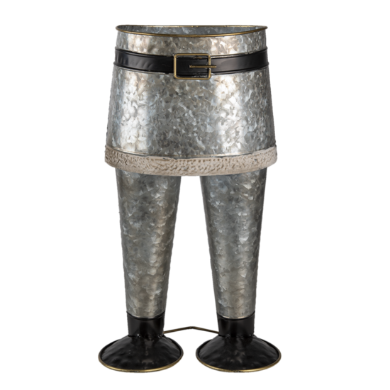 Clayre & Eef | Bloempot Binnen Broek Grijs 22x15x40 cm | 6Y4605