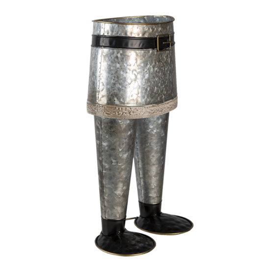 Clayre & Eef | Bloempot Binnen Broek Grijs 22x15x40 cm | 6Y4605