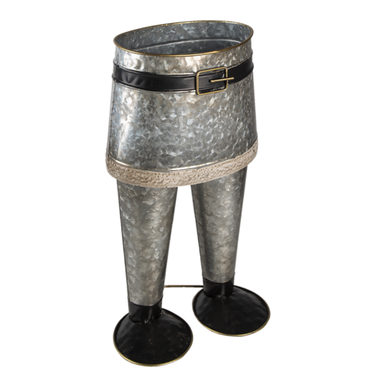 Clayre & Eef | Bloempot Binnen Broek Grijs 22x15x40 cm | 6Y4605
