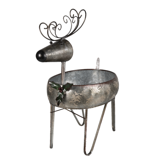 Clayre & Eef | Bloempot Binnen Rendier Grijs, Bruin 35x28x54 cm | 6Y4450