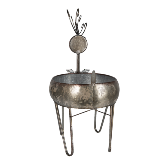 Clayre & Eef | Bloempot Binnen Rendier Grijs, Bruin 35x28x54 cm | 6Y4450