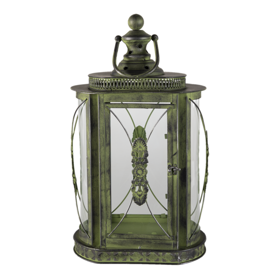 Clayre &amp; Eef   | Lantaarn Groen 29x19x52 cm | 6Y4590