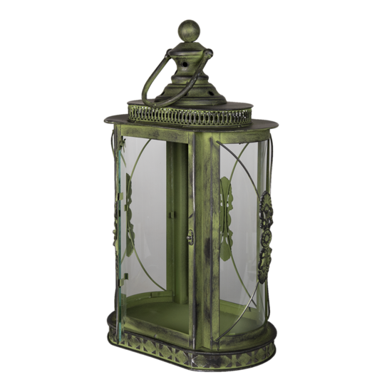 Clayre &amp; Eef   | Lantaarn Groen 29x19x52 cm | 6Y4590