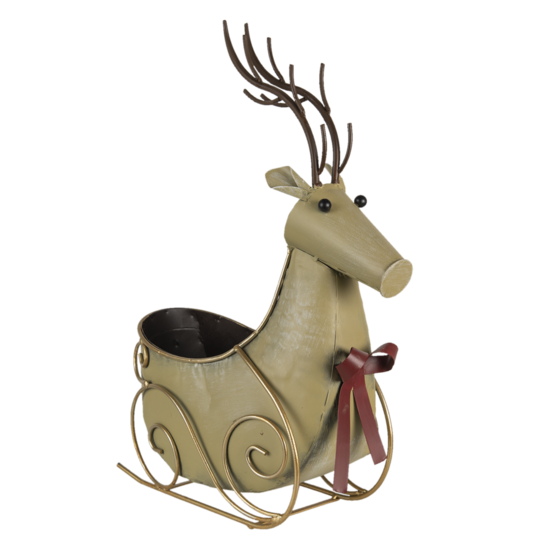 Clayre & Eef | Opbergmand Rendier Goudkleurig 33x17x44 cm | 6Y4594