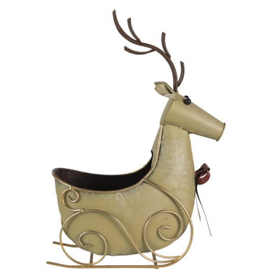 Clayre & Eef | Opbergmand Rendier Goudkleurig 33x17x44 cm | 6Y4594