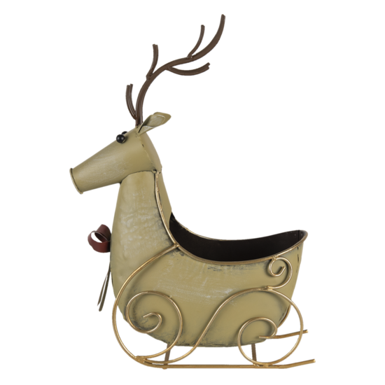 Clayre & Eef | Opbergmand Rendier Goudkleurig 33x17x44 cm | 6Y4594