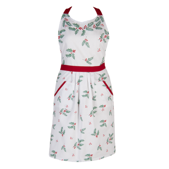 Clayre & Eef | Keukenschort Wit, Rood, Groen 70x85 cm | HCH41A