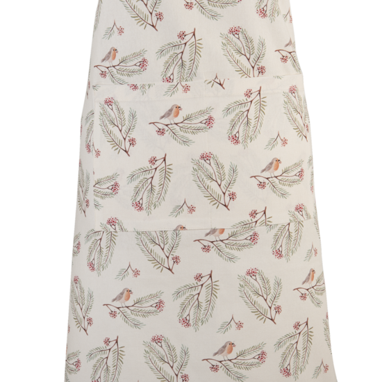 Clayre & Eef | Keukenschort Beige, Groen, Rood 70x85 cm | VGP41