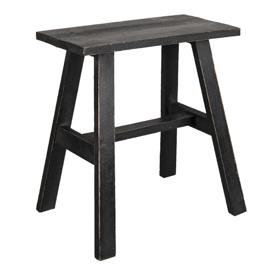 Clayre & Eef | Decoratie kruk Zwart 42x28x43 cm | 6H2056