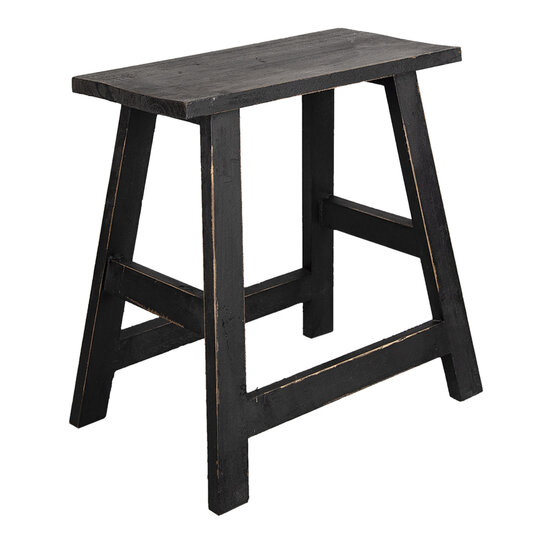 Clayre & Eef | Decoratie kruk Zwart 42x29x43 cm | 6H2057