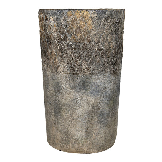 Clayre & Eef | Bloempot Binnen Grijs ø 24x39 cm | 6TE0366