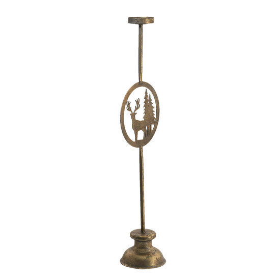 Clayre & Eef | Kandelaar Koperkleurig 13x9x48 cm | 6Y4511