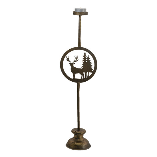 Clayre & Eef | Kandelaar Koperkleurig 13x9x48 cm | 6Y4511