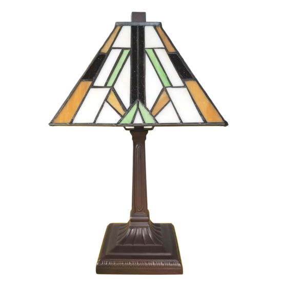 Clayre & Eef | Tiffany Tafellamp Bruin 20x20x34 cm E14/max 1x25W | 5LL-6109