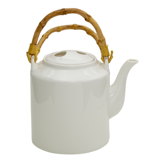 Clayre & Eef | Theepot Wit ø 13x23 cm / 1500 ml | 6CETE0096