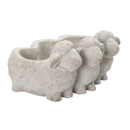 Clayre & Eef | Bloempot Binnen Schaap Grijs 26x20x12 cm | 6TE0372