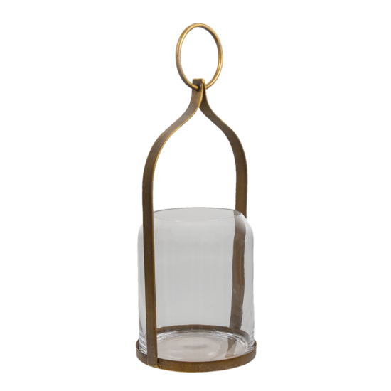 Clayre & Eef | Windlicht Koperkleurig 22x21x43 cm | 6Y4492