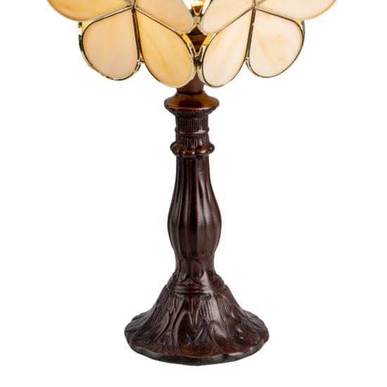 Clayre & Eef | Tiffany Tafellamp Beige 21x21x38 cm E14/max 1x25W | 5LL-6095