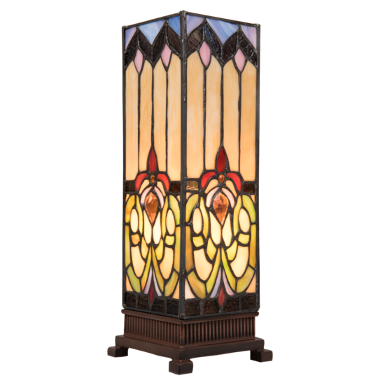 Clayre & Eef | Tiffany Tafellamp Bruin, Beige 12x12x35 cm E14/max 1x25W | 5LL-5906