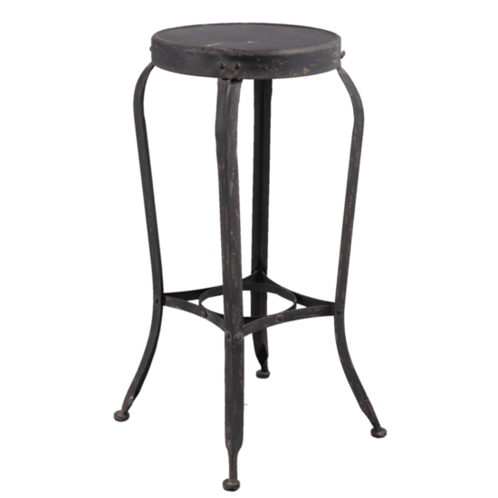Clayre & Eef | Barkruk Zwart 37x37x72 cm | 5Y0392