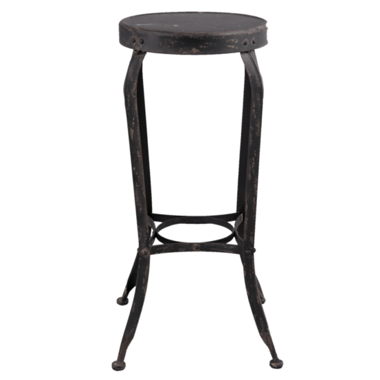 Clayre & Eef | Barkruk Zwart 37x37x72 cm | 5Y0392