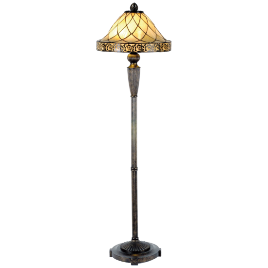 Clayre &amp; Eef   | Tiffany Vloerlamp Beige &oslash; 46x168 cm E27/max 2x60W | 5LL-5613