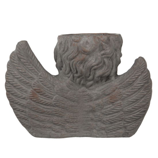 Clayre & Eef | Bloempot Binnen Engel Grijs 30x13x20 cm | 6TE0401