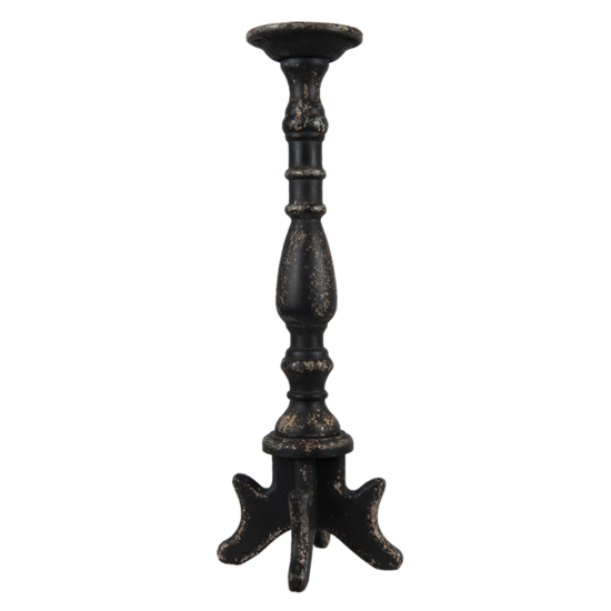 Kandelaar ø 21*60 cm Zwart | 5H0520 | Clayre & Eef 1