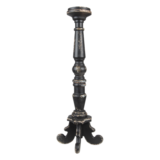 Kandelaar ø 16*65 cm Zwart | 5H0519 | Clayre & Eef 1