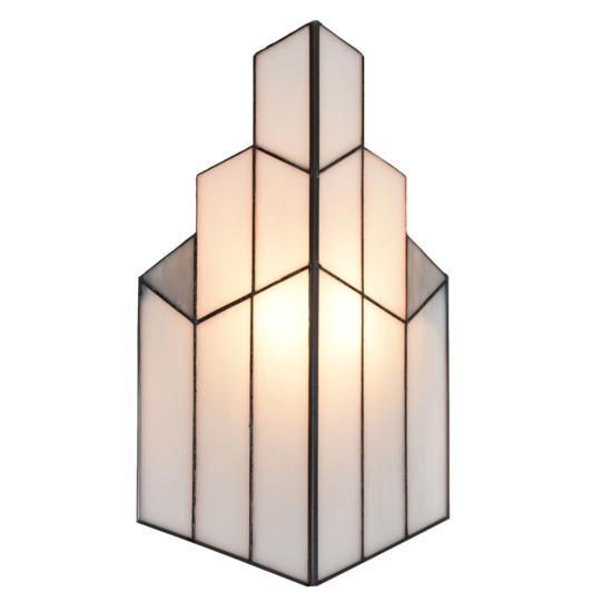 5LL-6121 Wandlamp Tiffany Creme 36*4*21 cm 36*4*21 cm Creme | 5LL-6121 | Clayre & Eef