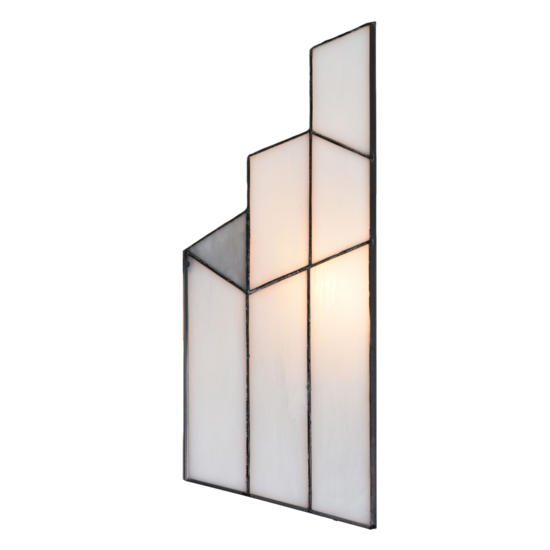 5LL-6121 Wandlamp Tiffany Creme 36*4*21 cm 36*4*21 cm Creme | 5LL-6121 | Clayre & Eef 2