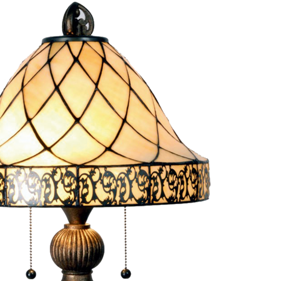 Clayre & Eef | Tiffany Tafellamp Beige, Bruin ø 36x62 cm E27/max 2x60W | 5LL-5408
