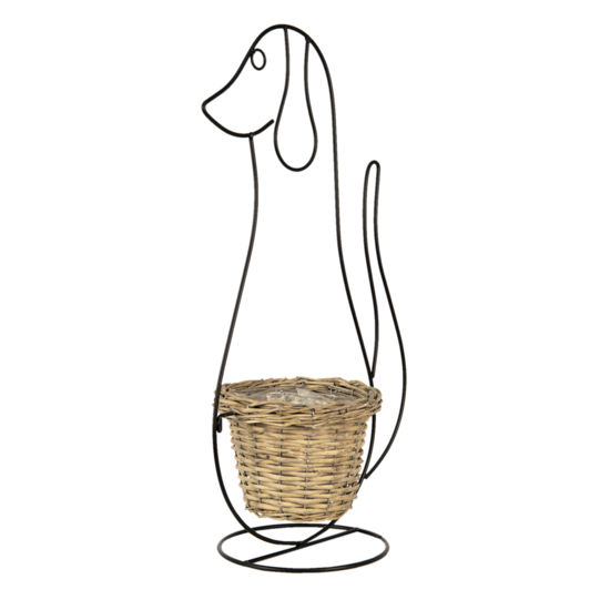 5Y0987 Bloempot Binnen Hond Zwart 35*22*67 cm 35*22*67 cm Zwart | 5Y0987 | Clayre & Eef 1